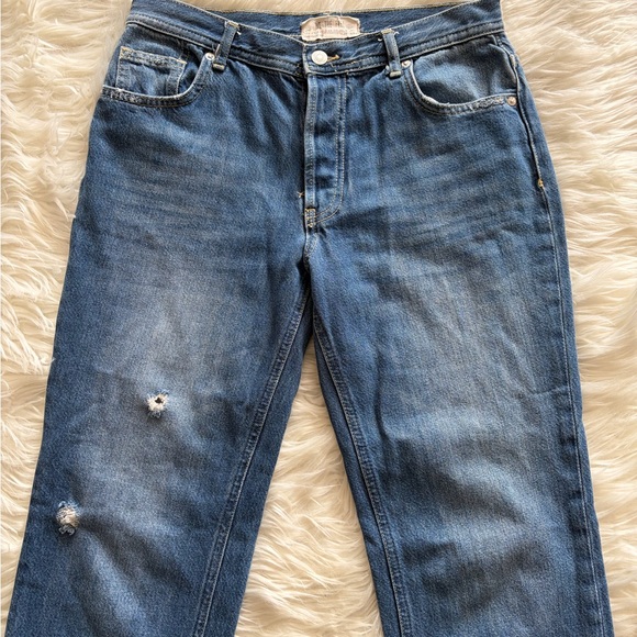 We The Free High Rise Distressed Loose Straight Jeans - Picture 3 of 8